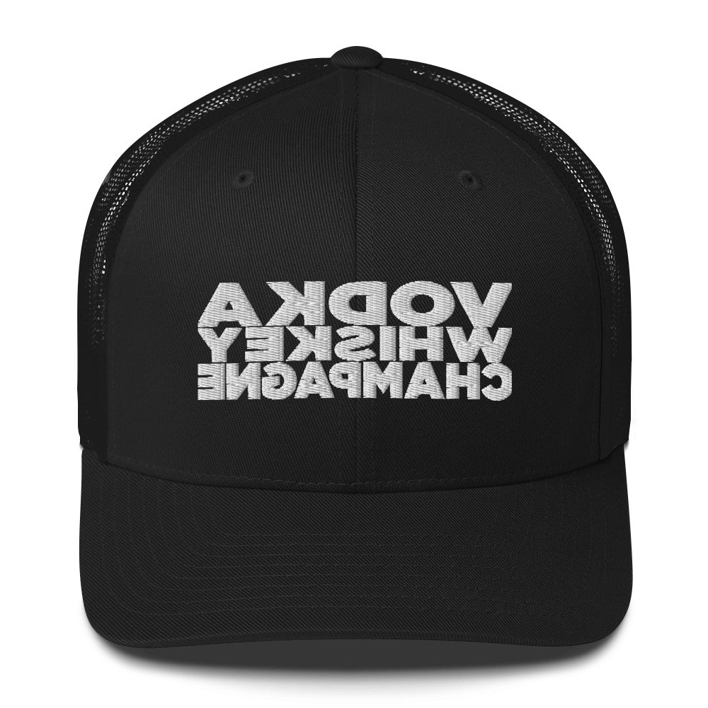 Vodka Whiskey Champagne Trucker hat