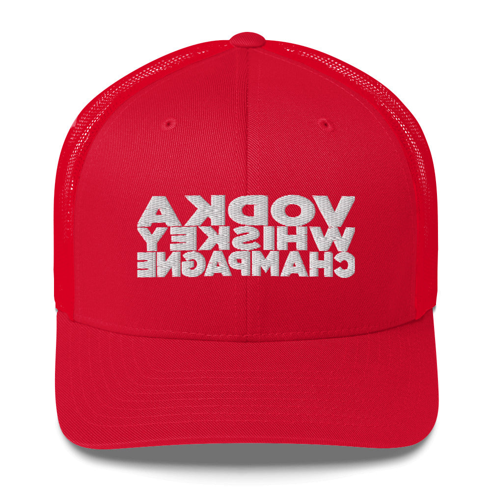 Vodka Whiskey Champagne Trucker hat